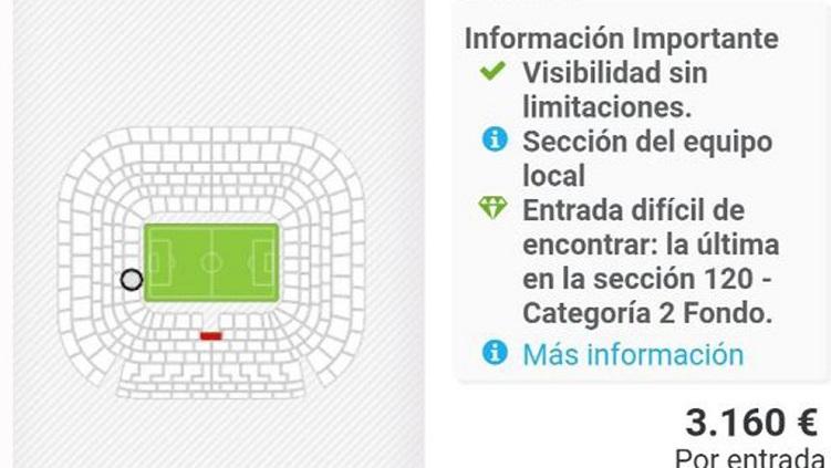 Harga tiket Copa Libertadores yang meroket 1000 kali lipat. Copyright: Marca