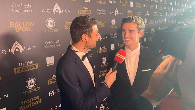 Antoine Griezmann saat di red carpet Ballon d