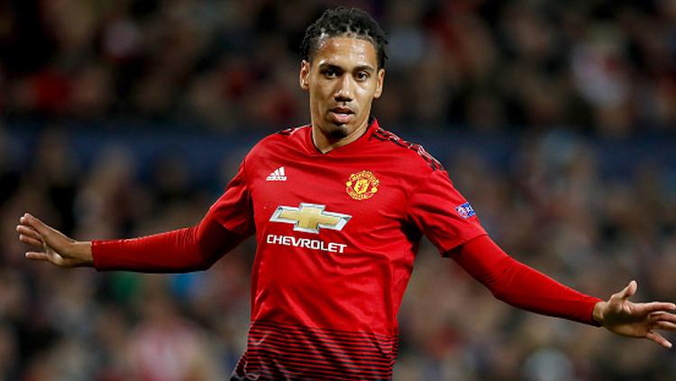 Chris Smalling, bek tengah Manchester United. Copyright: Getty Images