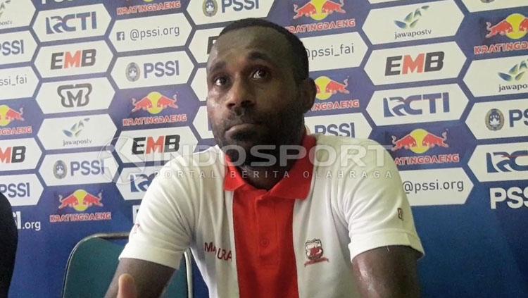 Engelberd Sani, mantan penggawa Madura United.