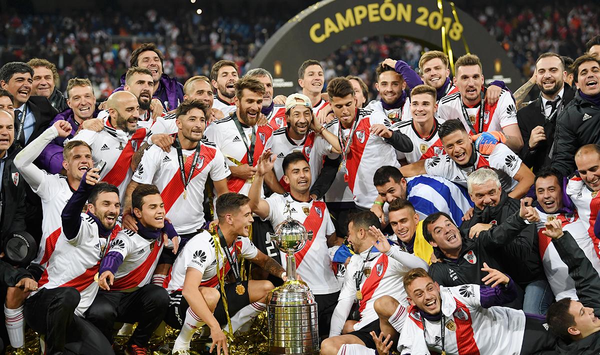 Keseruan River Plate merayakan kemangan Copa Libertadores