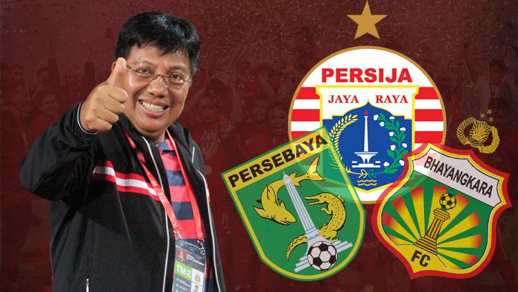 Termasuk Persija Jakarta, Ini 3 Klub 'Milik' Gede Widiade yang Sukses Bhayangkara FC, Persija Jakarta, Persebaya 1927 (IPL)