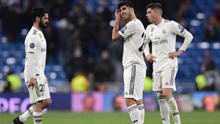 Pemain Real Madrid kecewa usai dikalahkan Moscow