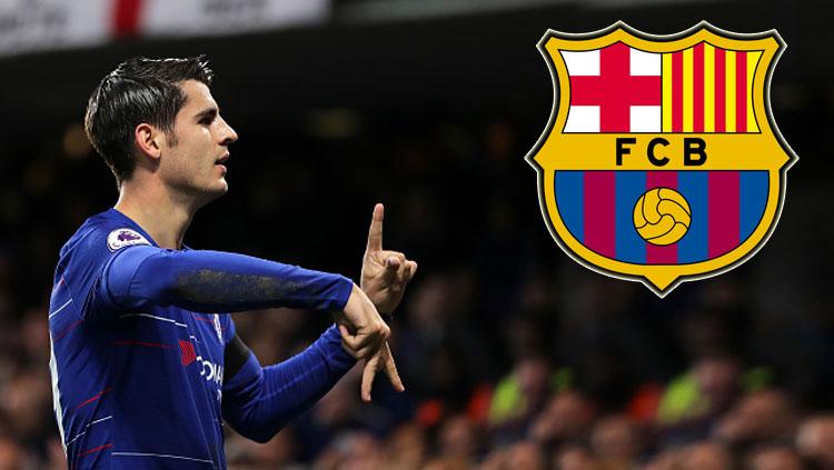 Striker Chelsea, Alvaro Morata dikabarkan tertarik untuk pindah ke Barcelona. Copyright: INDOSPORT
