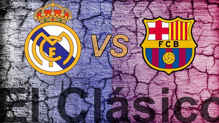 Logo Real Madrid vs Barcelona.