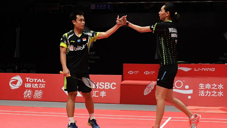 Hafiz Faizal/Gloria Emanuelle Widjaja di BWF World Tour Finals 2018.