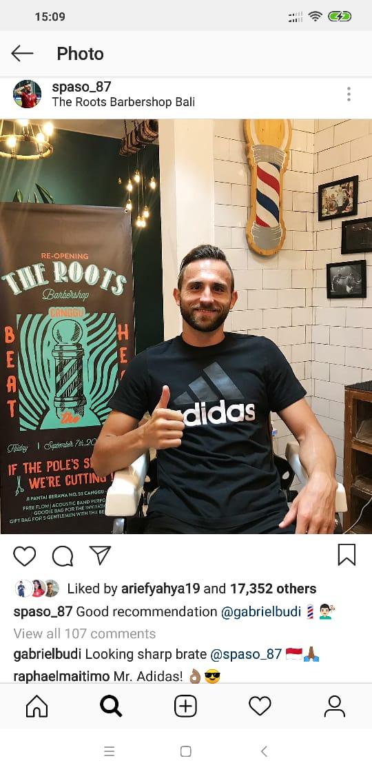Raphael Maitimo komentar di Instagram Ilija Spasojevic Copyright: instagram.com/spaso_87