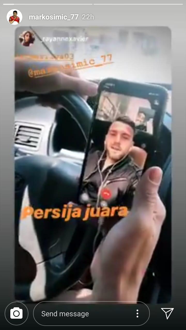 Marko Simic video call bersama Jamie Xavier dan keluarga. Copyright: instagram