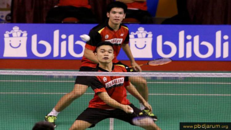 Pasangan ganda putra, Leo Rolly Carnando/Daniel Marthin