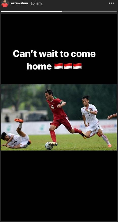 Ezra Walian ingin kembali ke Indonesia. Copyright: Instagram.com/ezrawalian
