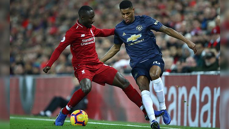 Naby Keita dan Marcus Rashford. Copyright: Getty Images