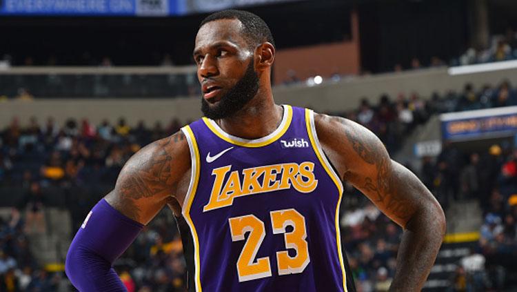 LeBron James, pemain megabintang LA Lakers. Copyright: INDOSPORT