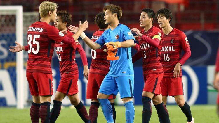 Para pemain Kashima Antlers saat berada di lapangan. Copyright: EPA