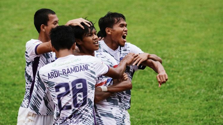 Skuat PSGC Ciamis saat merayakan gol. Copyright: pssi.org