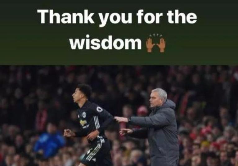 Jesse Lingard Tulis Pesan Menyentuh untuk Mourinho Copyright: Ins Jesse Lingardt