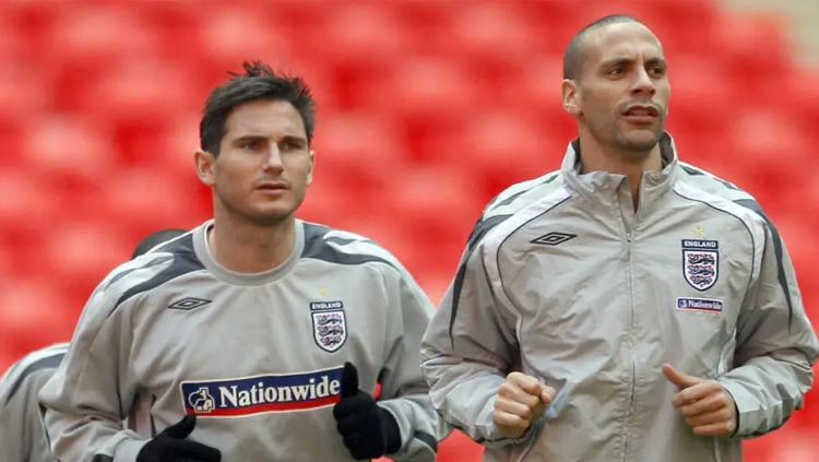 Lampard dan Ferdinand saat di Timnas Inggris