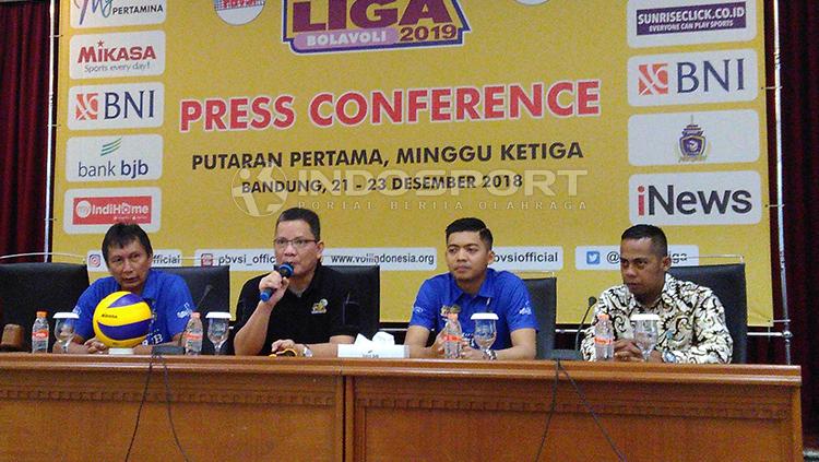 Konferensi pers seri ketiga putaran pertama Proliga 2019. - INDOSPORT