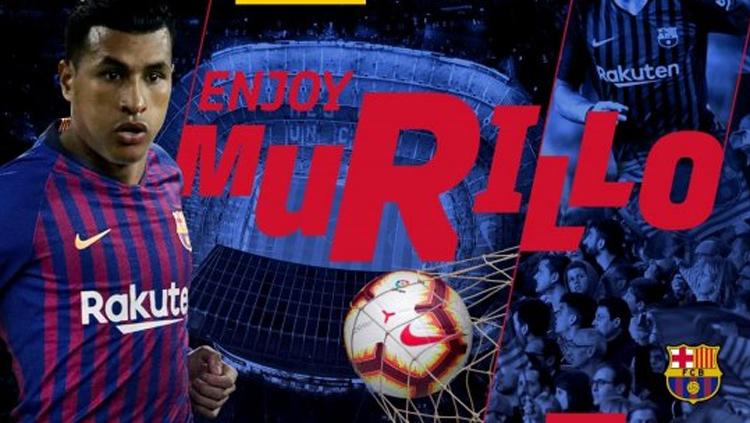 Jeisson Murillo resmi menjadi pemain baru Barcelona. Copyright: fcbarcelona.com