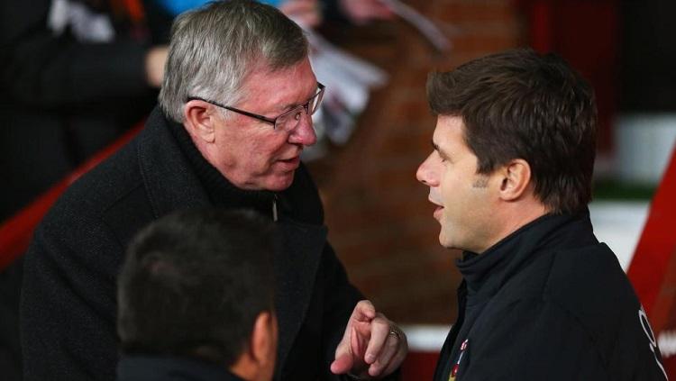 Sir Alex Ferguson dan Mauricio Pochettino Copyright: Getty Images
