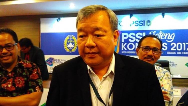 Anggota Exco PSSI, Johar Lin Eng, yang juga ketua Asosiasi Provinsi (Asprov) PSSI Jateng.