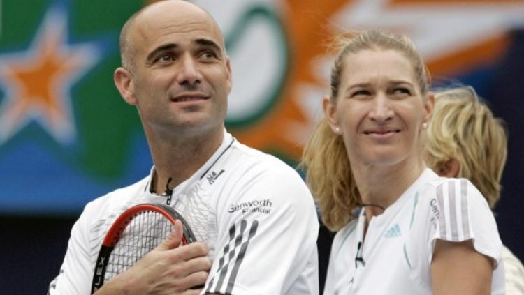 Andre Agassi dan Steffi Graf, dua pasangan legenda tenis. - INDOSPORT