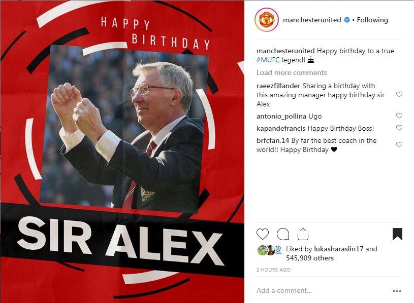 Haraslin menyukai foto Instagram MU Copyright: Instagram/ Manchester United