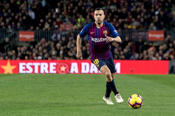 Jordi Alba, bek kiri Barcelona. Copyright: Getty Images