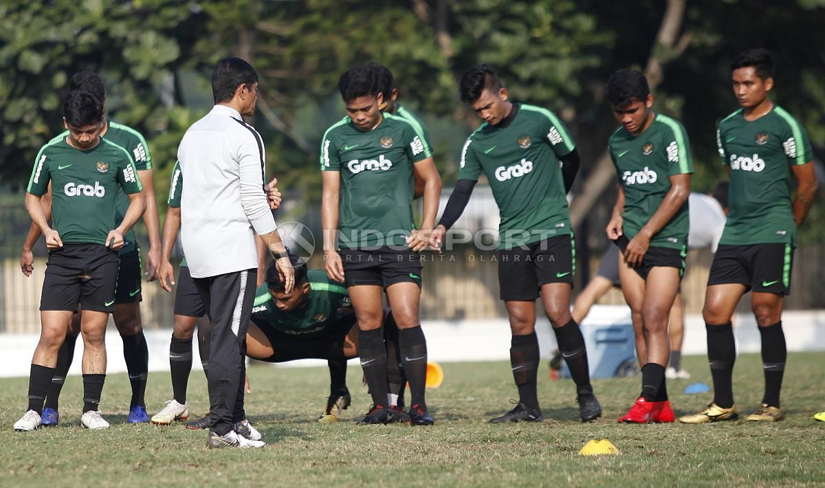 Timnas U-22 Latihan perdana di Lapangan ABC, Senayan, Senin (07/01/19)