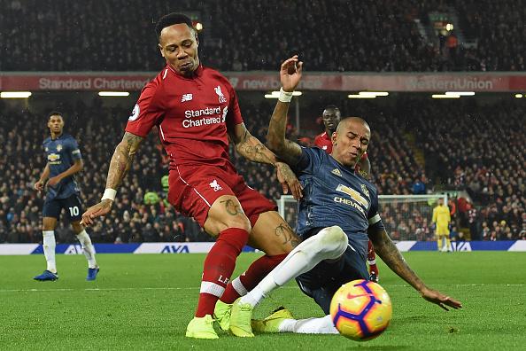 Nathaniel Clyne saat bermain untuk Liverpool melawan Manchester United kemarin. Copyright: Getty Images