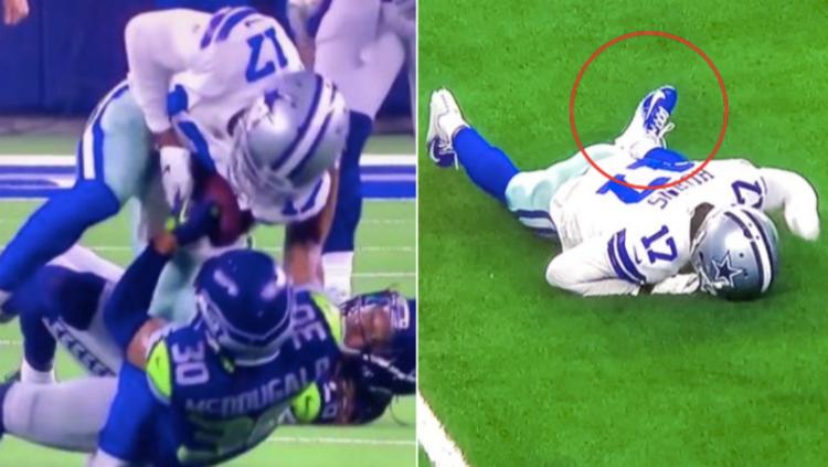 Cedera mengerikan Allen Hurns saat pertandingan Wild Game, Sabtu (05/01/19) kemarin.