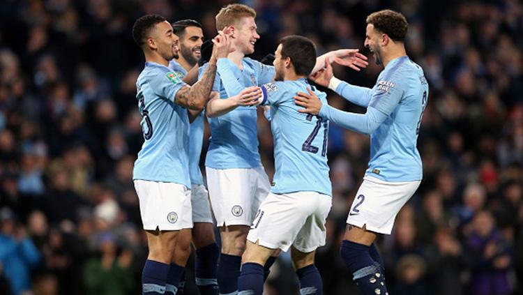 Selebrasi gol milik Kevin Debruyne