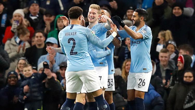 Selebrasi gol milik Kevin Debruyne