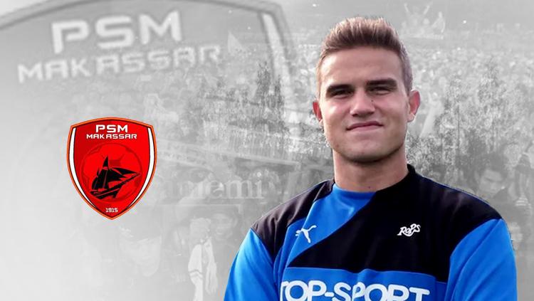 Striker asal Finlandia, Eero Markkanen, memberikan respons usai mencetak gol dan lepaskan hal buruk sama PSM Makassar di Liga 1 2019 lalu. - INDOSPORT