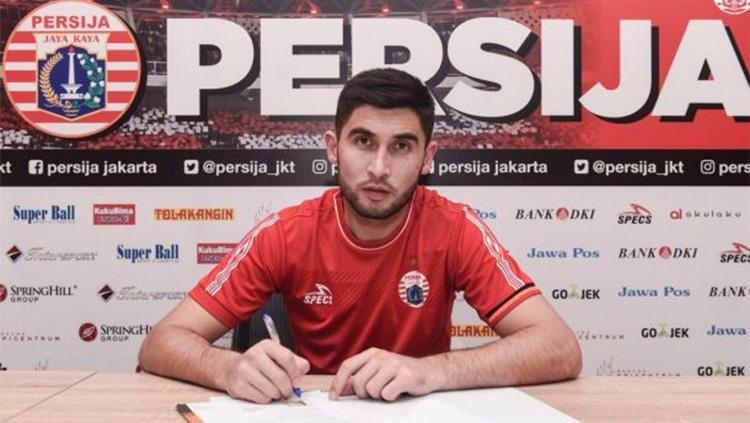 Jakhongir Abdumuminov pemain Persija Jakarta.