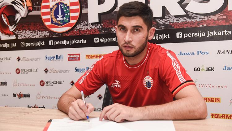 Jakhongir Abdumuminov pemain Persija Jakarta.