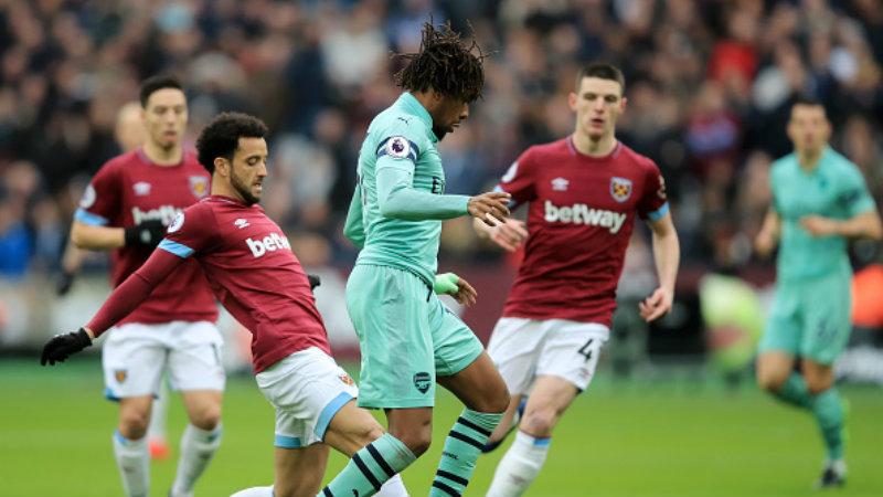 Duel pemain West Ham United vs Arsenal.