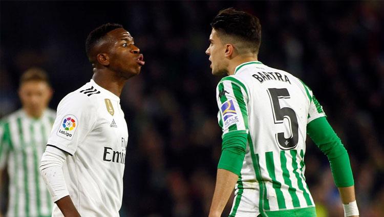 Laga Real Betis vs Real Madrid diwarnai insiden yang melibatkan Marc Bartra dan Vinicius Jr.