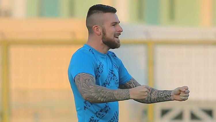 Aaron Evans, pemain asing anyar Persis Solo untuk Liga 1 2022. Aaron pernah bermain untuk Barito Putera.