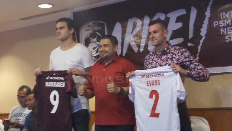 Eero Markkanen dan Aaron Evans resmi diperkenalkan PSM Makassar - INDOSPORT