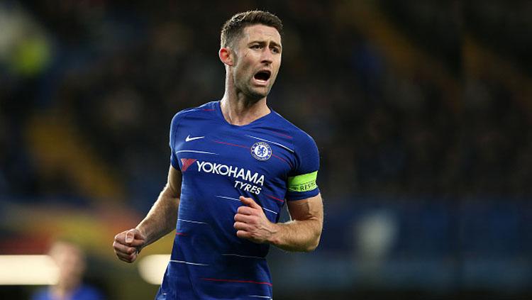 Gary Cahill, bek tengah sekaligus kapten Chelsea. Copyright: INDOSPORT