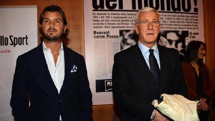 Mantan pelatih Juventus, Marcello Lippi (kanan), ternyata menyaksikan rekaman pertandingan Piala Dunia 2006 saat menjalani masa karantina akibat virus corona.