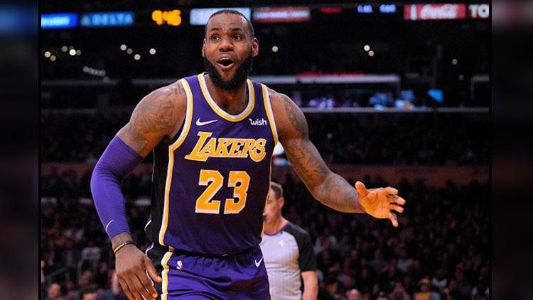 LeBron James, pemain megabintang LA Lakers. Copyright: INDOSPORT