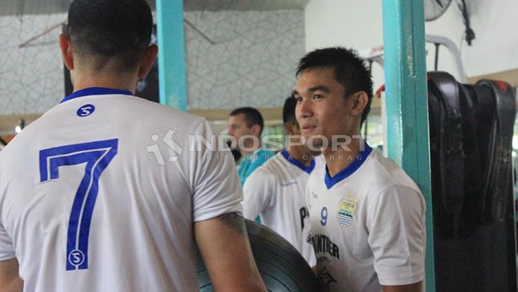 Zalnando dan Vescara saat menjalani latihan bersama Persib Bandung