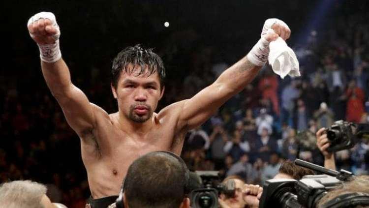 Manny Pacquiao berhasil mempertahankan sabuk WBA kelas welternya Copyright: AP