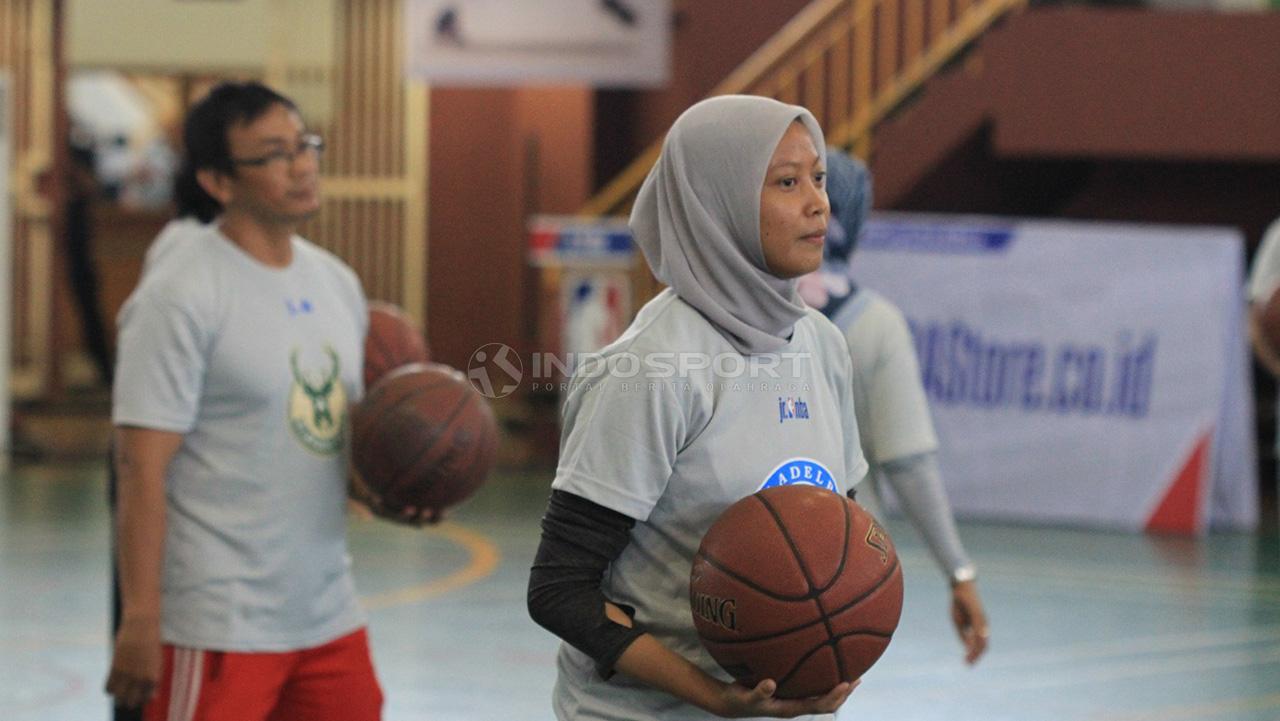 Suasana acara Tip-Off Akademi Pelatih Jr. NBA 2019, di GOR Ciracas, Jakarta Timur.