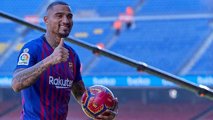 Kevin-Prince Boateng, pemain anyar Barcelona yang dipinjam dari Sassuolo. Copyright: Getty Images