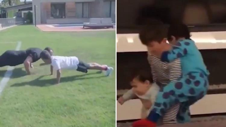 Cristiano Ronaldo Jr dan Thiago Messi