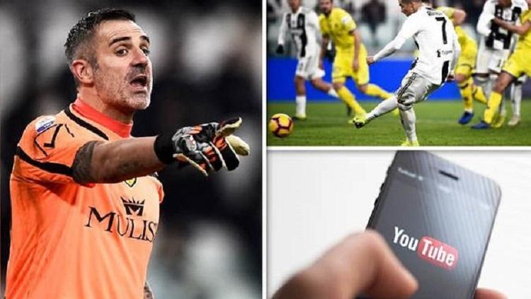Tendangan penalti Cristiano Ronaldo diselamatkan oleh Stefano Sorrentino