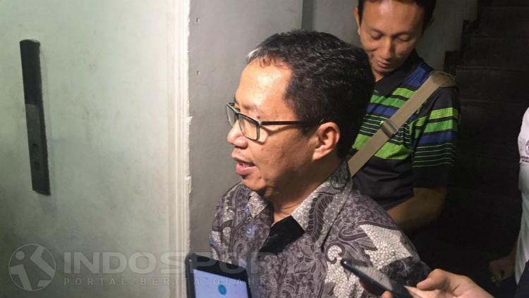 Plt Ketua Umum PSSI, Joko Driyono usai memenuhi panggilan Satgas Antimafia Bola, Kamis (24/01/19). Copyright: Petrus Manus Da Yerimon/INDOSPORT