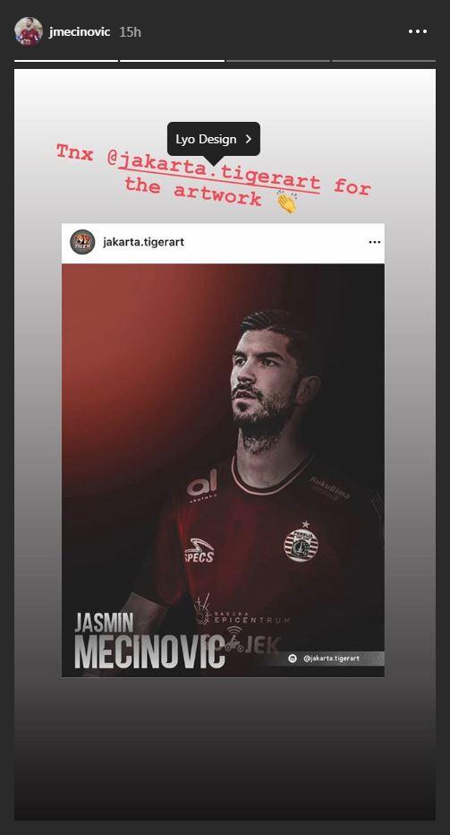 Jasmin Mecinovic memberikan respon kepda Jakmania Copyright: Instagram/Jasmin Mecinovic